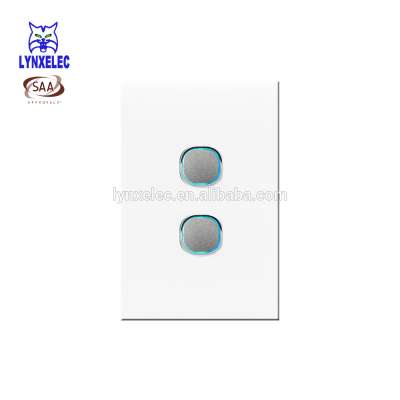 Glass panel 250V 16A 2 way push button switch