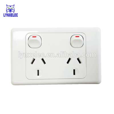 Australian 2000 series 250V 10A double power point wall switched socket power socket