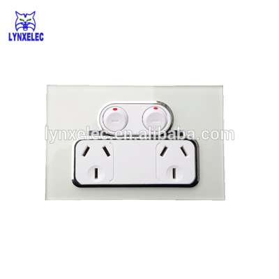 Australian SAA approval high quality 250V 10A Glass socket power point